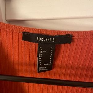 Forever 21 dark burnt orange body suit